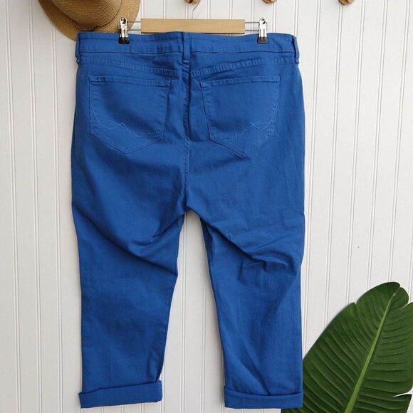 NYDJ Blue Ankle Jeans Plus Size 16W Roll Cuff Women's Slimming Spring Womens - Picture 4 of 7